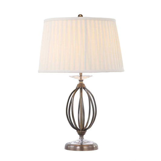 Aegean Light Table Lamp in Aged Brass with Ivory Shade