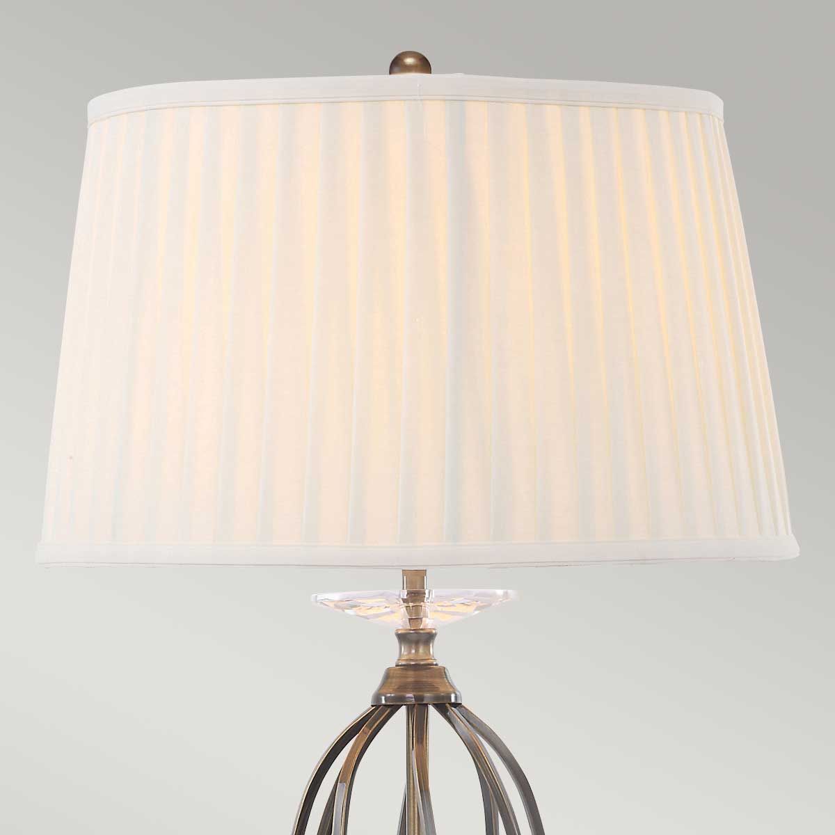 Aegean Light Table Lamp in Aged Brass with Ivory Shade