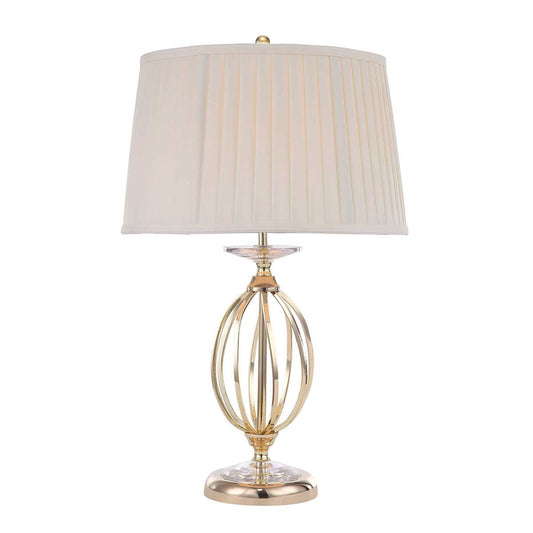 Aegean Light Table Lamp in Polished Brass with Ivory Shade