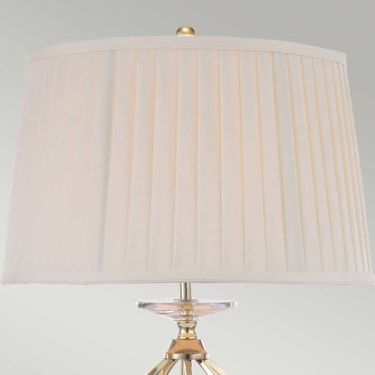 Aegean Light Table Lamp in Polished Brass with Ivory Shade