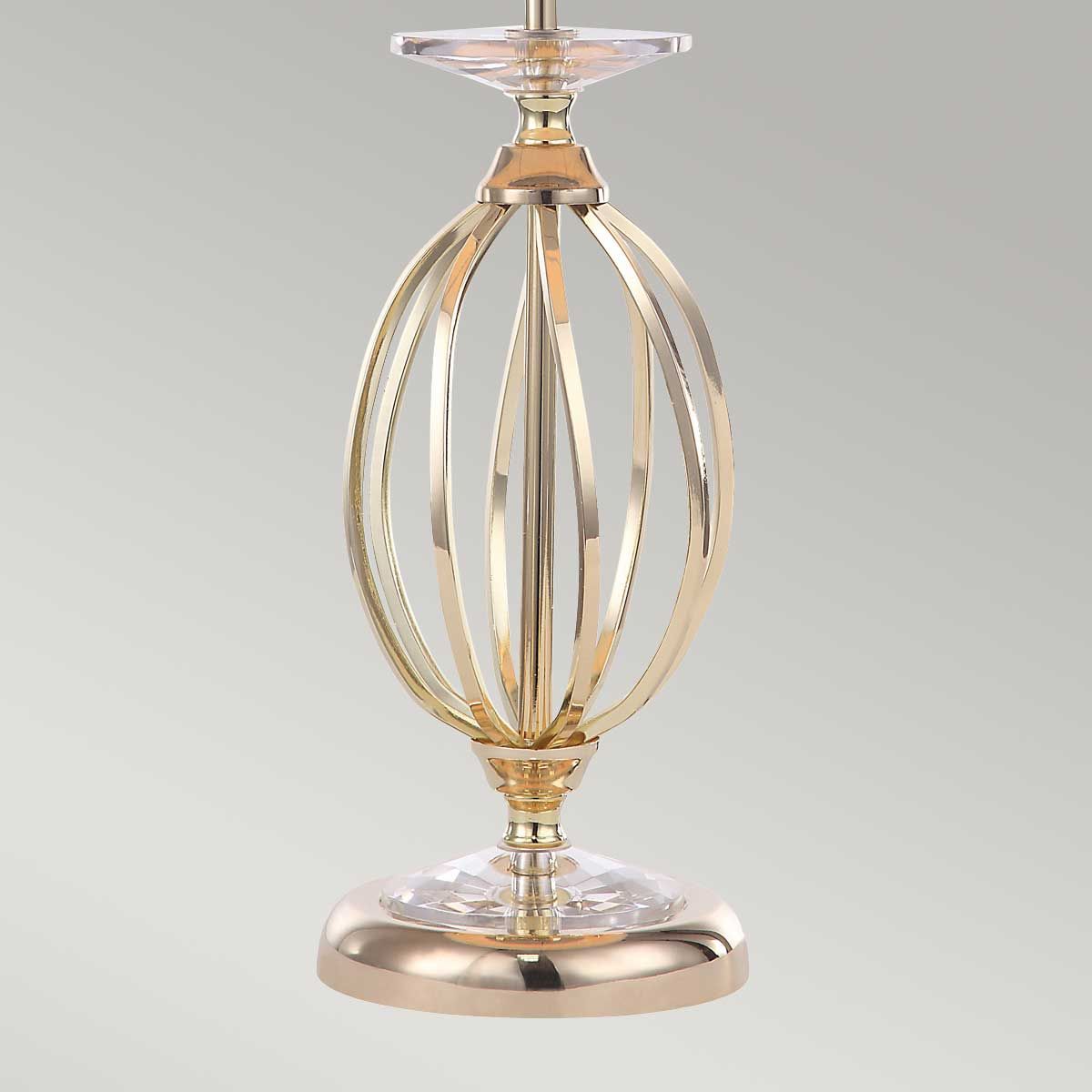 Aegean Light Table Lamp in Polished Brass with Ivory Shade