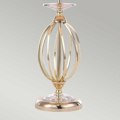 Aegean Light Table Lamp in Polished Brass with Ivory Shade