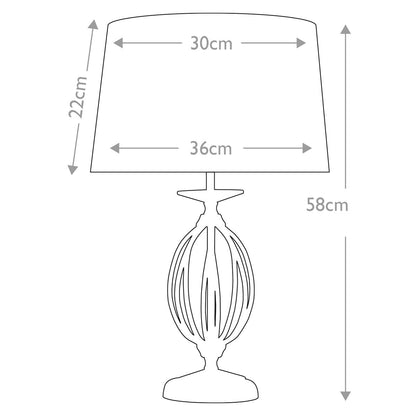 Aegean Light Table Lamp in Polished Brass with Ivory Shade