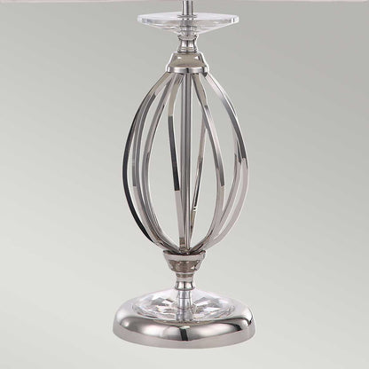 Aegean Light Table Lamp in Polished Nickel with Ivory Shade