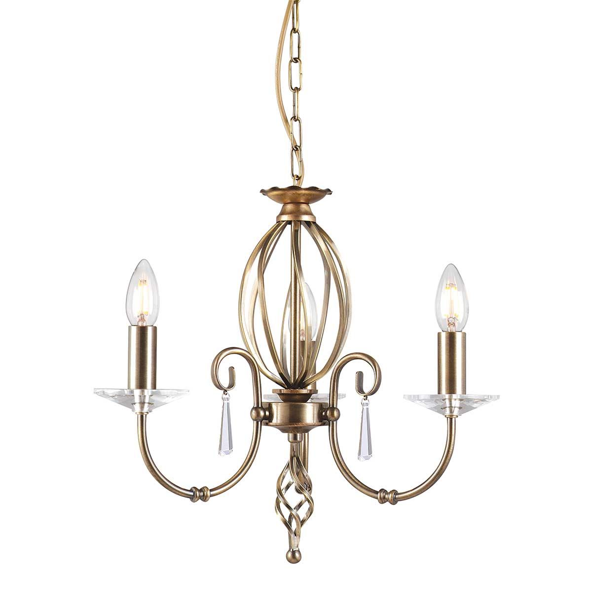 Aegean Light Chandelier in Aged Brass
