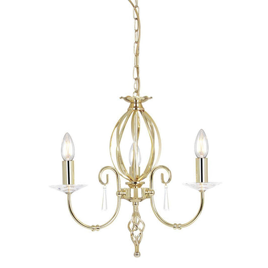 Aegean Light Chandelier in Polished Brass