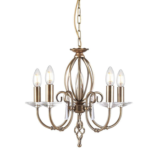 Aegean Light Chandelier in Aged Brass