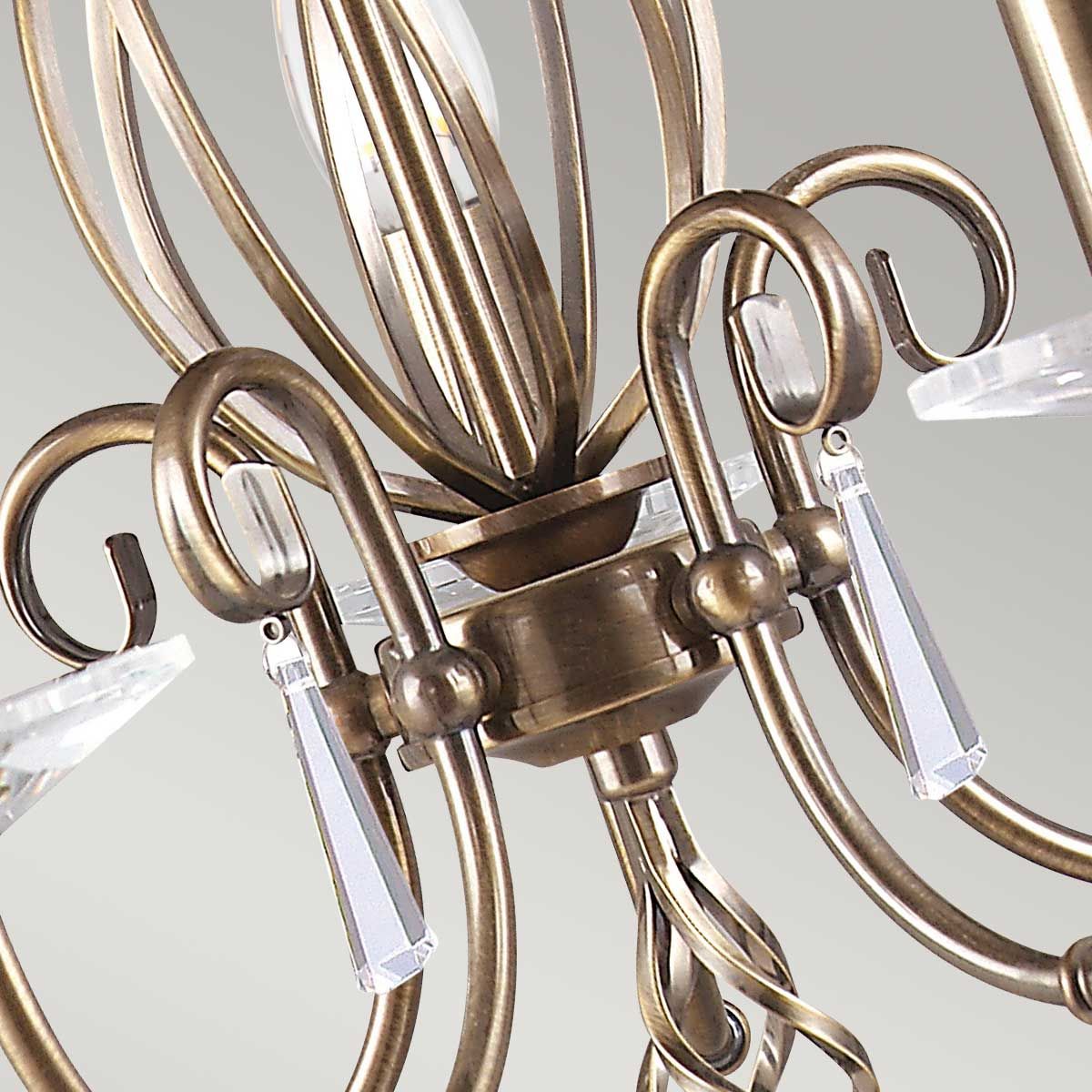 Aegean Light Chandelier in Aged Brass
