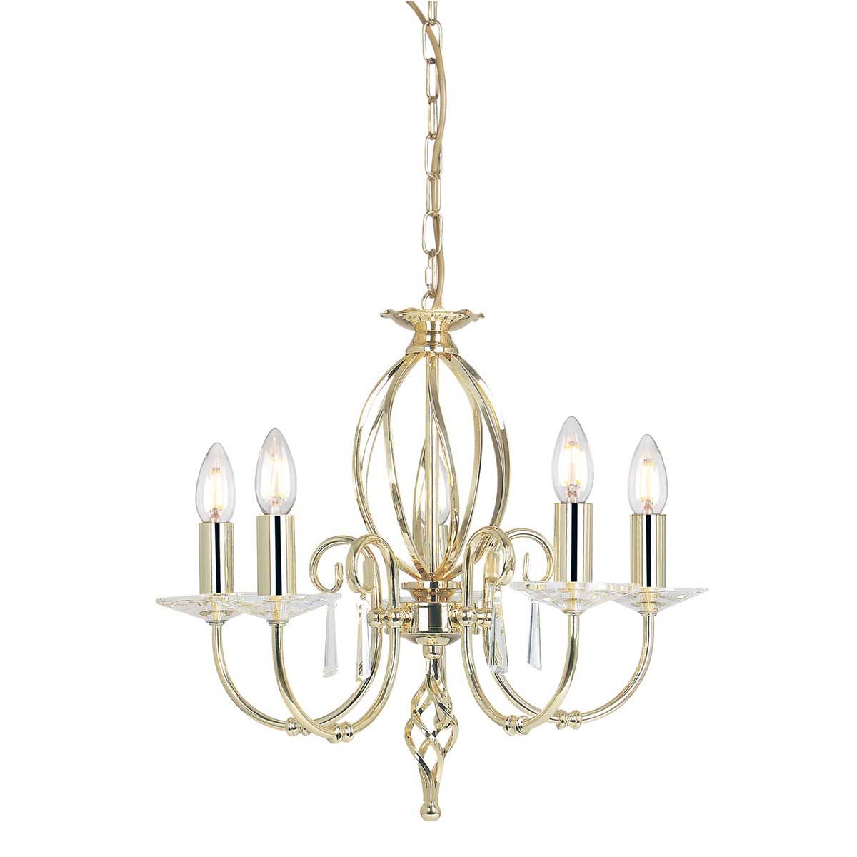 Aegean Light Chandelier in Polished Brass