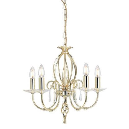 Aegean Light Chandelier in Polished Brass