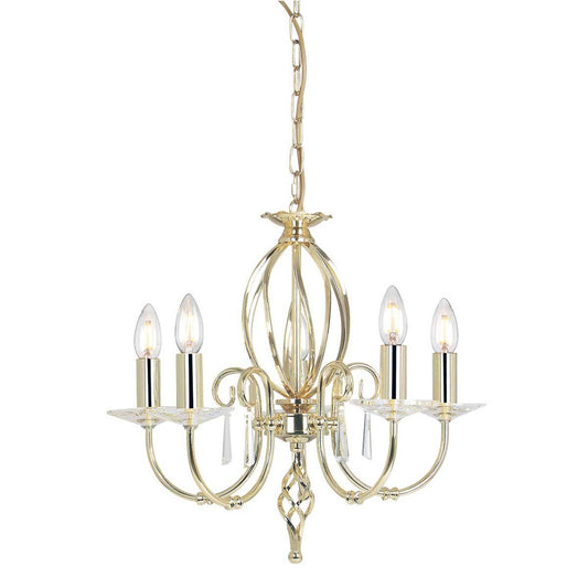 Aegean Light Chandelier in Polished Brass