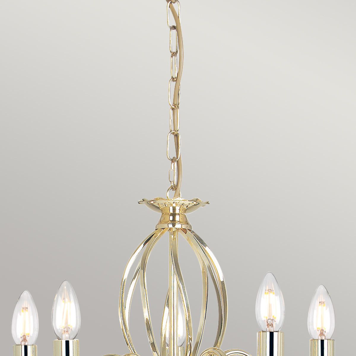 Aegean Light Chandelier in Polished Brass