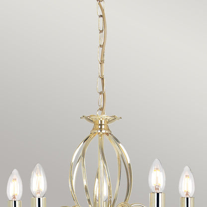 Aegean Light Chandelier in Polished Brass