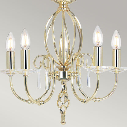 Aegean Light Chandelier in Polished Brass