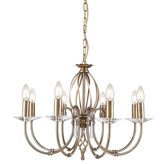 Aegean Light Chandelier in Aged Brass