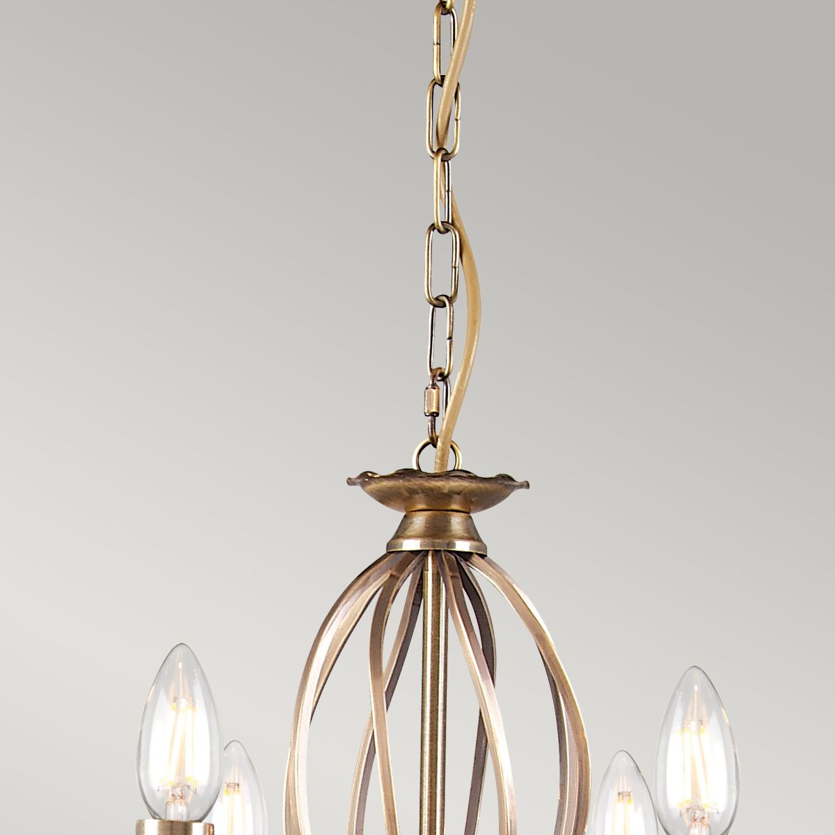 Aegean Light Chandelier in Aged Brass