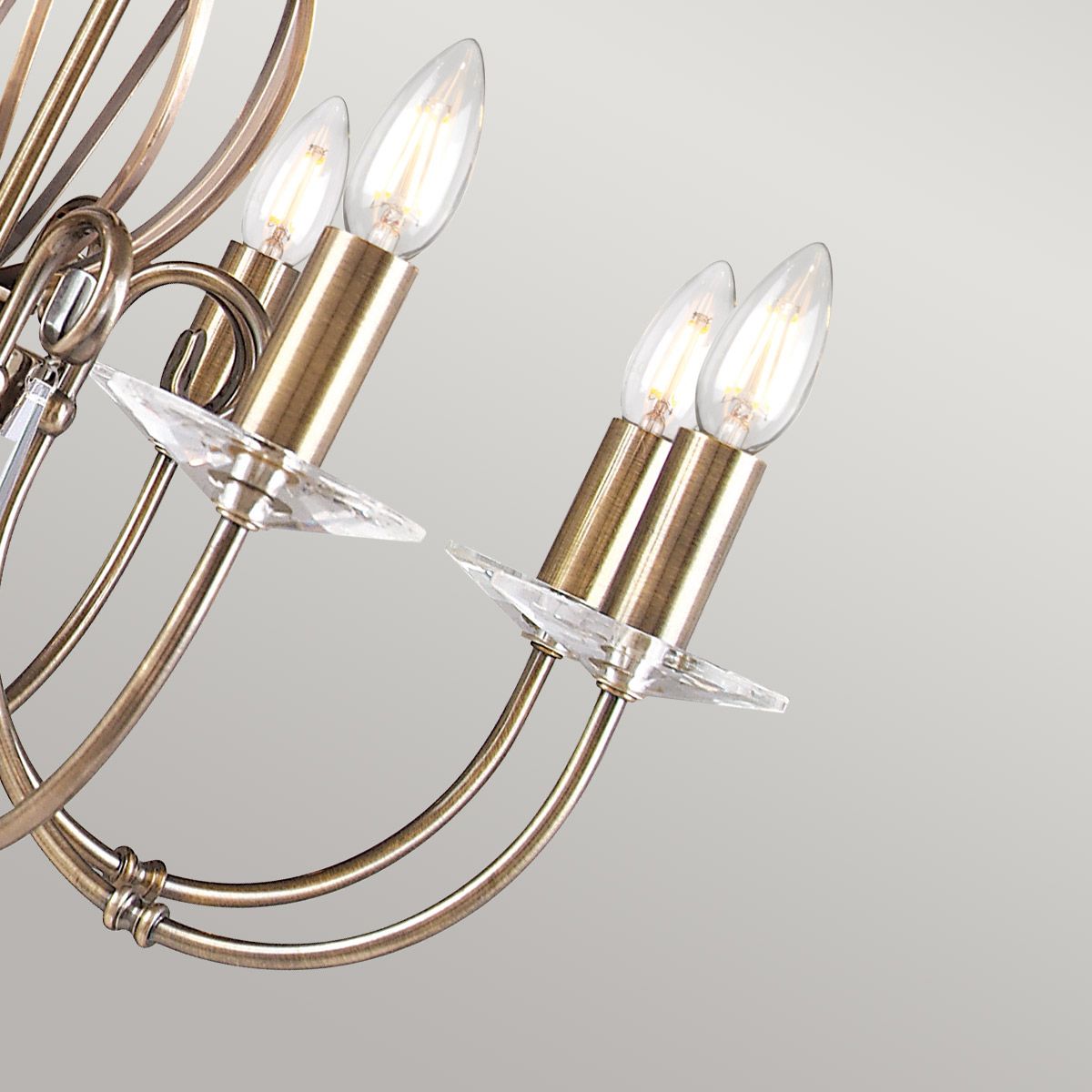Aegean Light Chandelier in Aged Brass