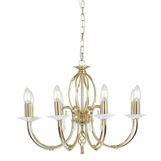 Aegean Light Chandelier in Polished Brass