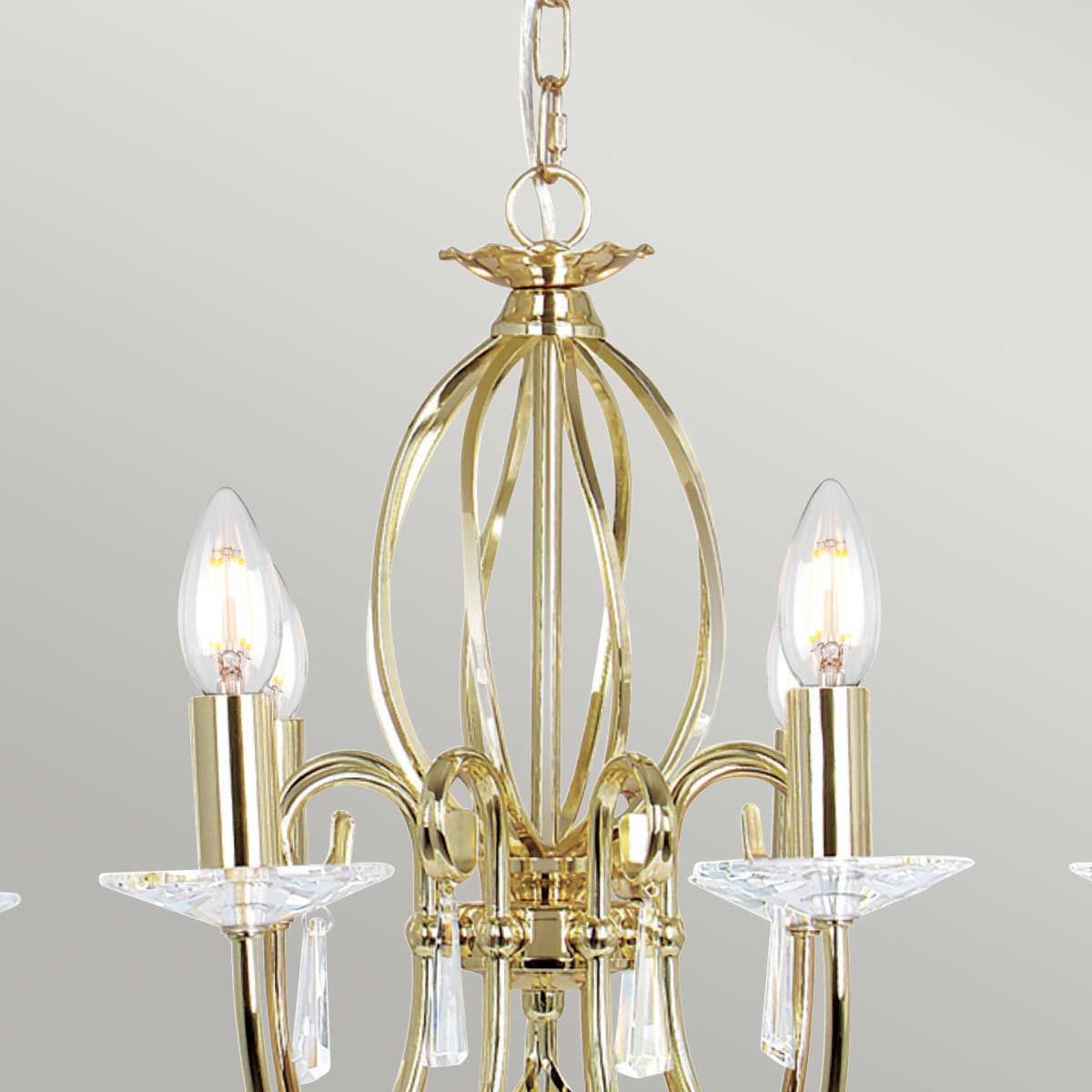 Aegean Light Chandelier in Polished Brass
