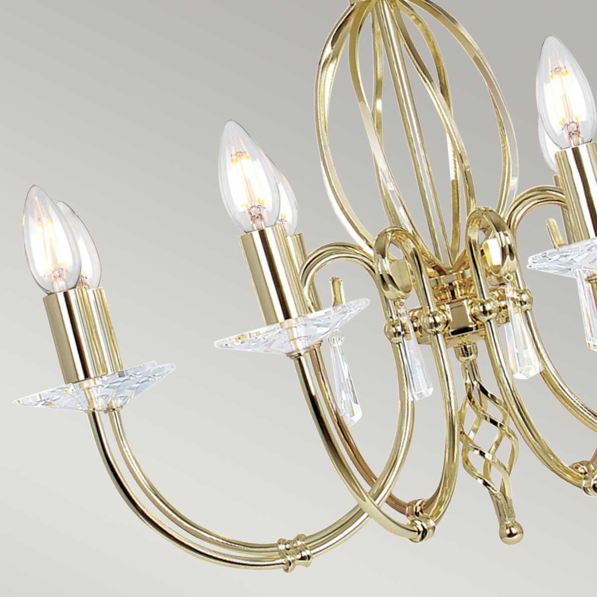 Aegean Light Chandelier in Polished Brass