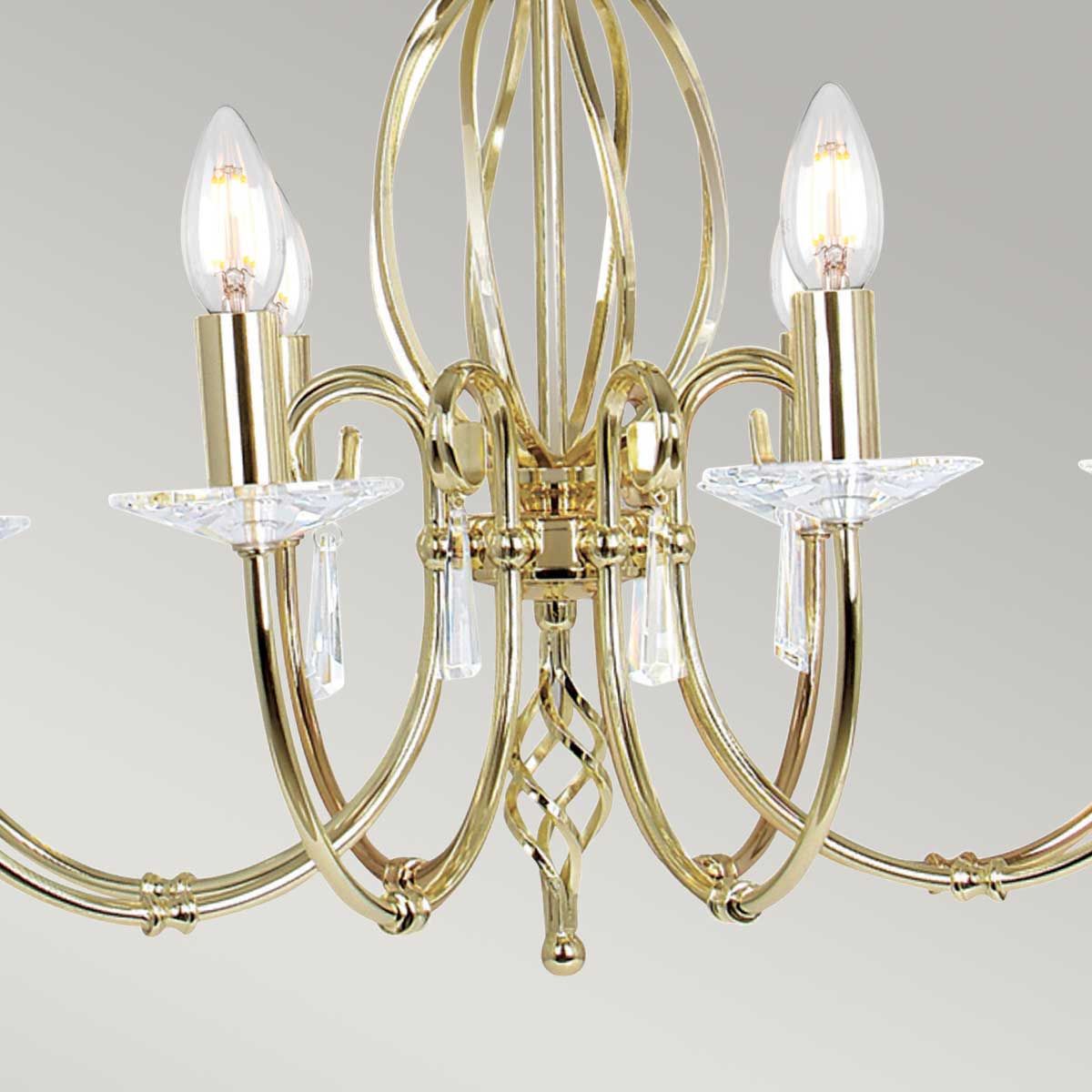Aegean Light Chandelier in Polished Brass