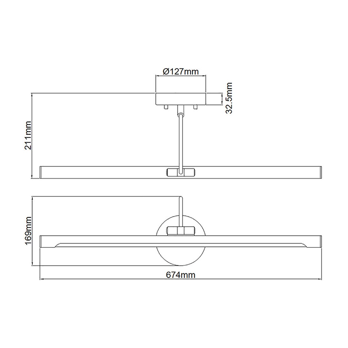 Alton Light Large LED Picture Light in Brushed Brass