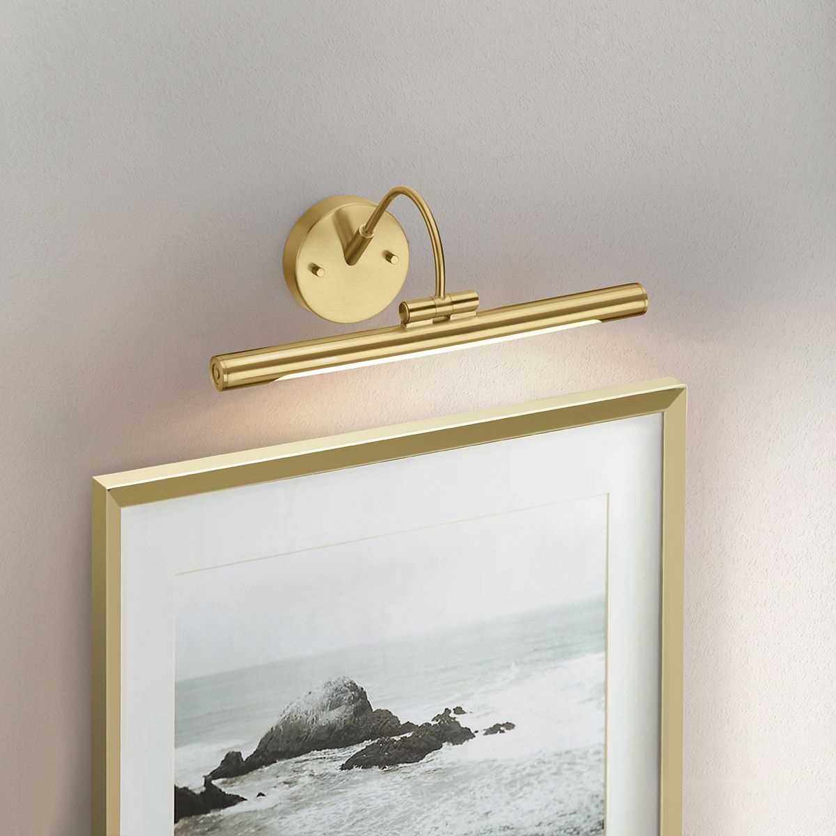Alton in Light Small LED Picture Light in Brushed Brass