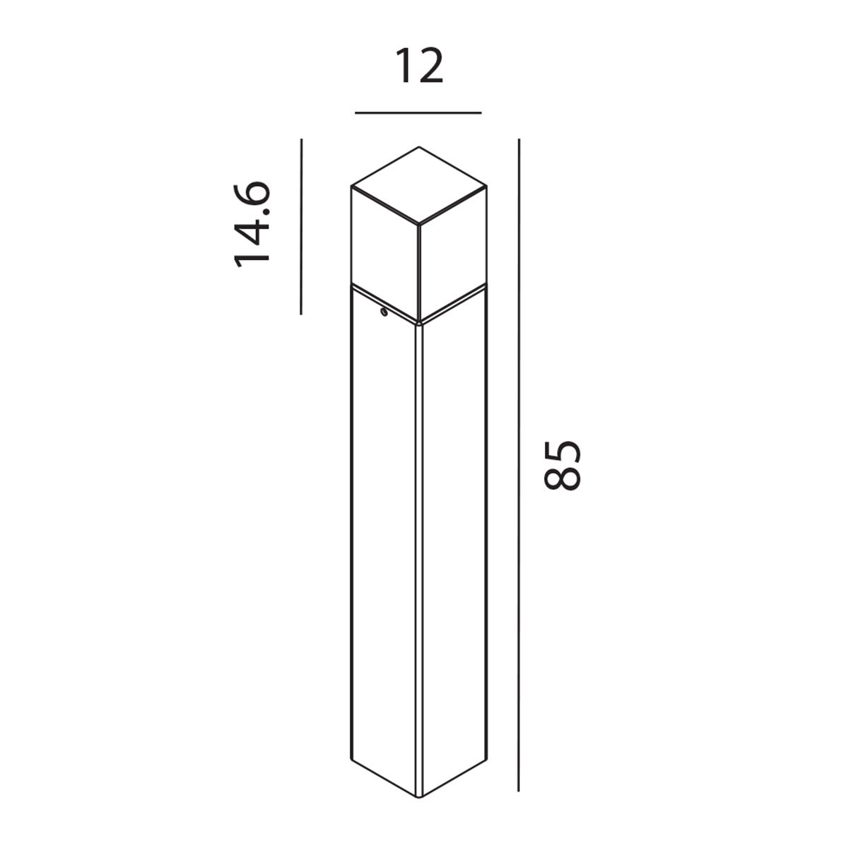 Arendal Large Bollard in Black