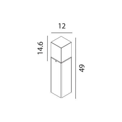 Arendal Medium Bollard in Black