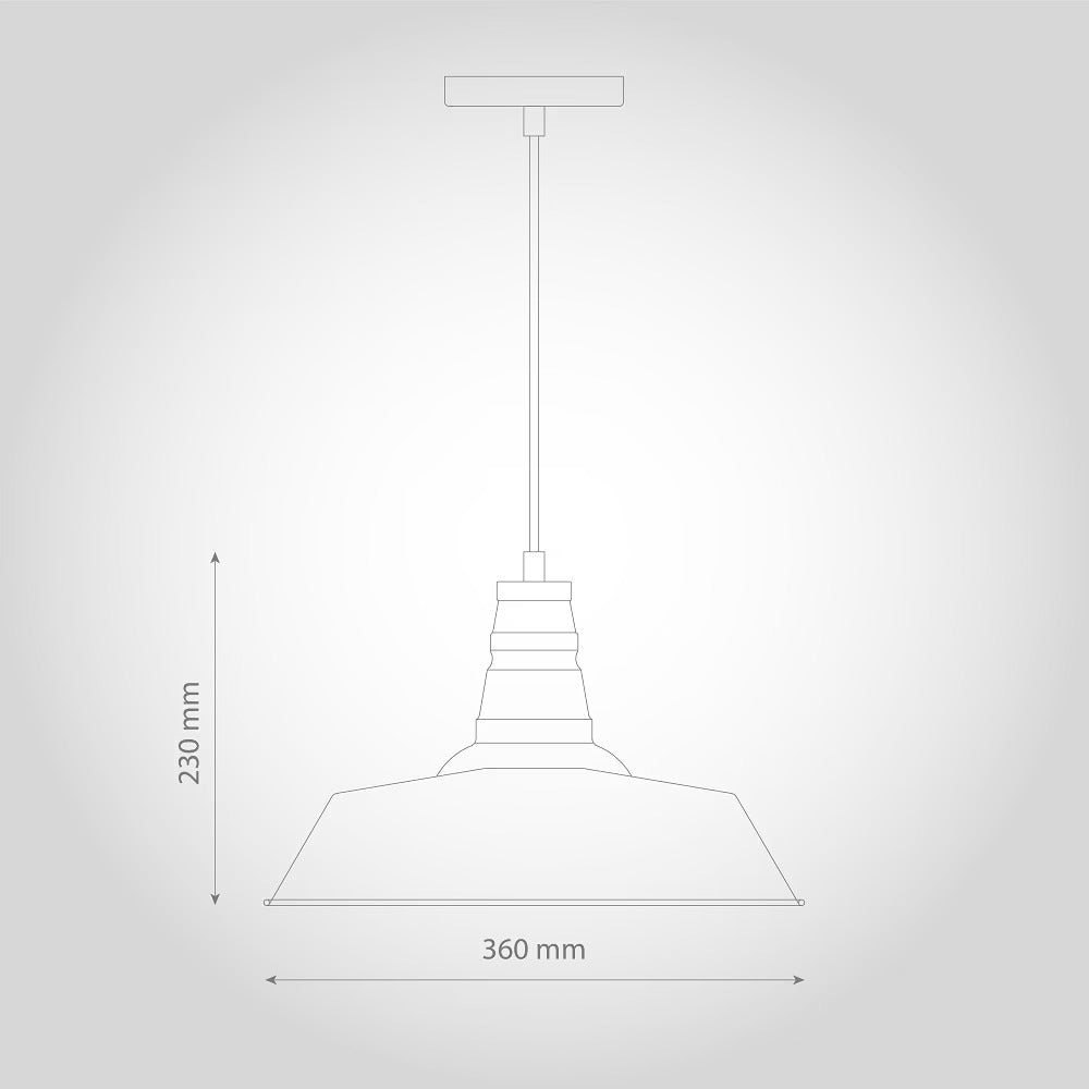 Argyll Industrial Pendant Light in Matt Black