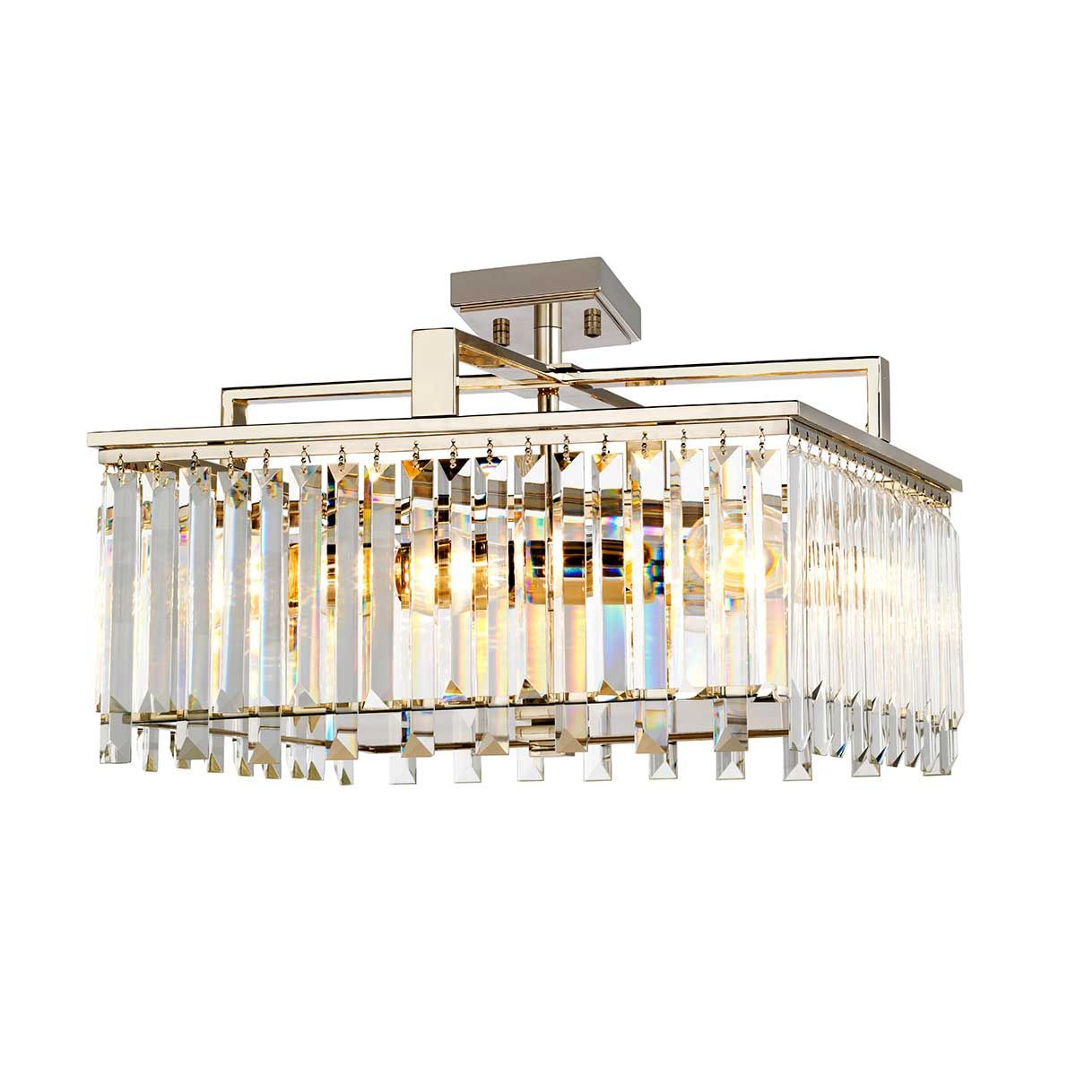 Aries Light Large Chandelier in Polished Nickel