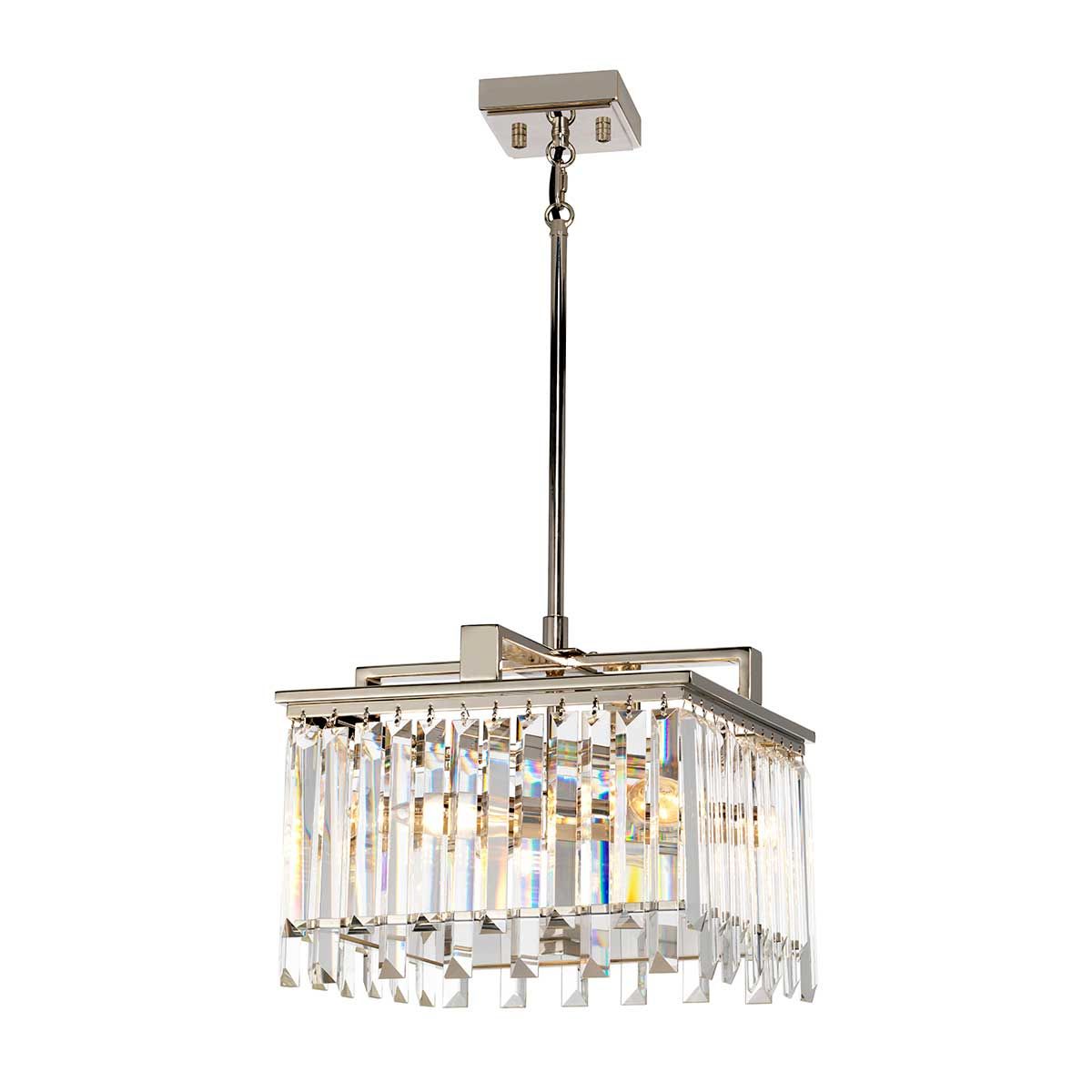 Aries Light Small Chandelier in Polished Nickel