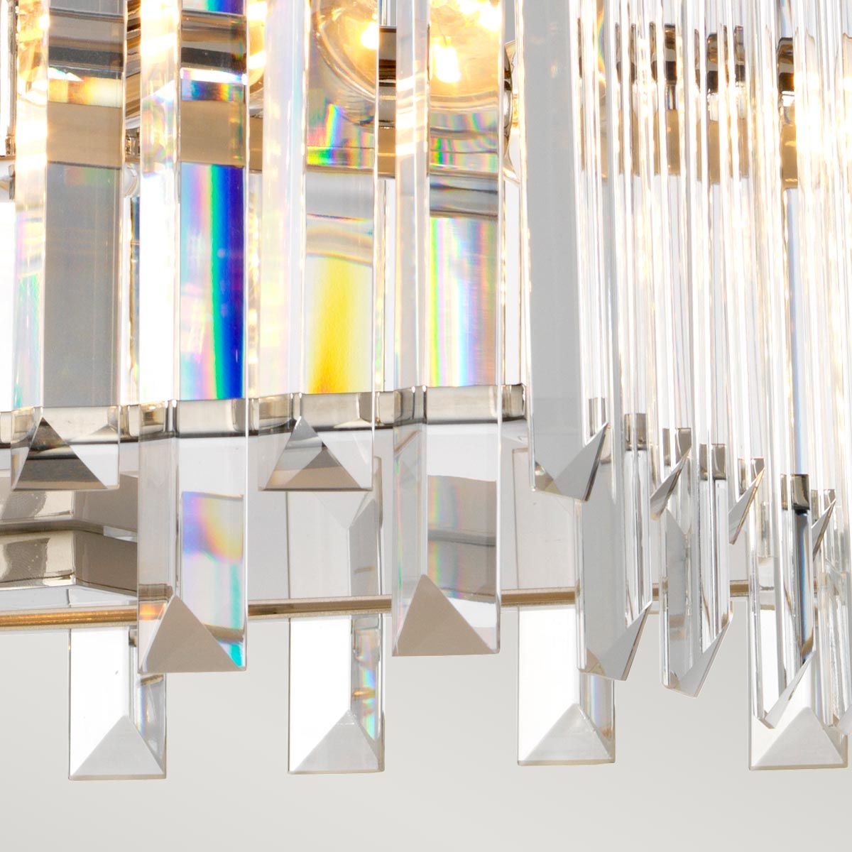 Aries Light Small Chandelier in Polished Nickel