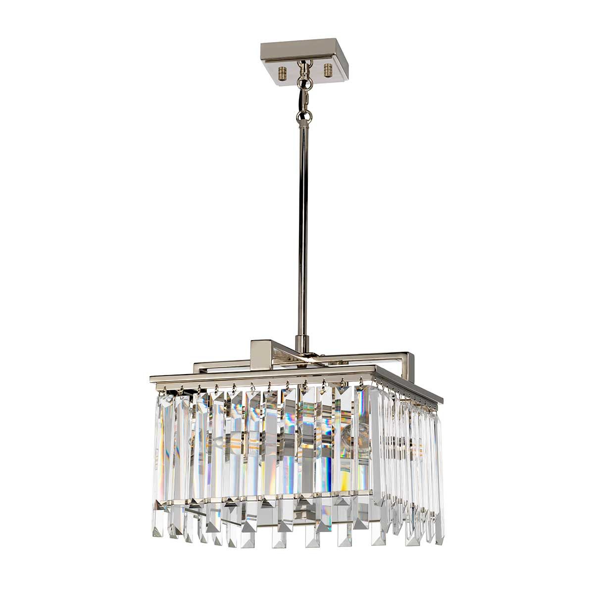 Aries Light Small Chandelier in Polished Nickel
