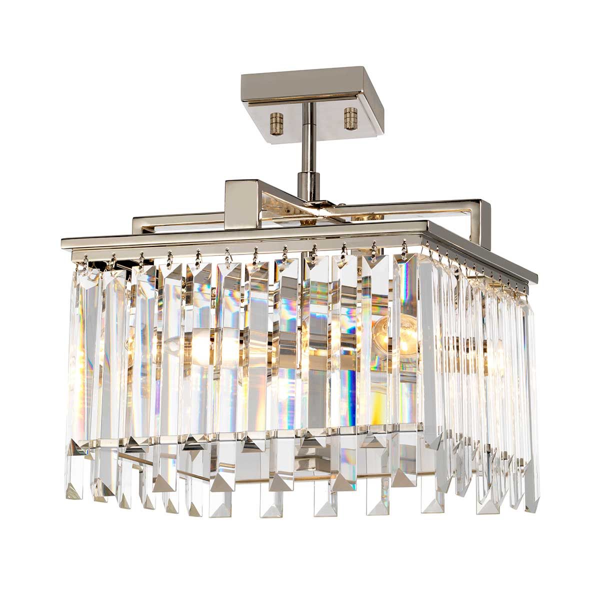 Aries Light Small Chandelier in Polished Nickel