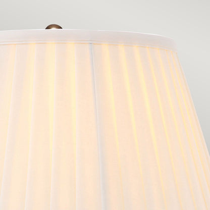 Artisan Light Table Lamp with Ivory Shade in Aged Brass
