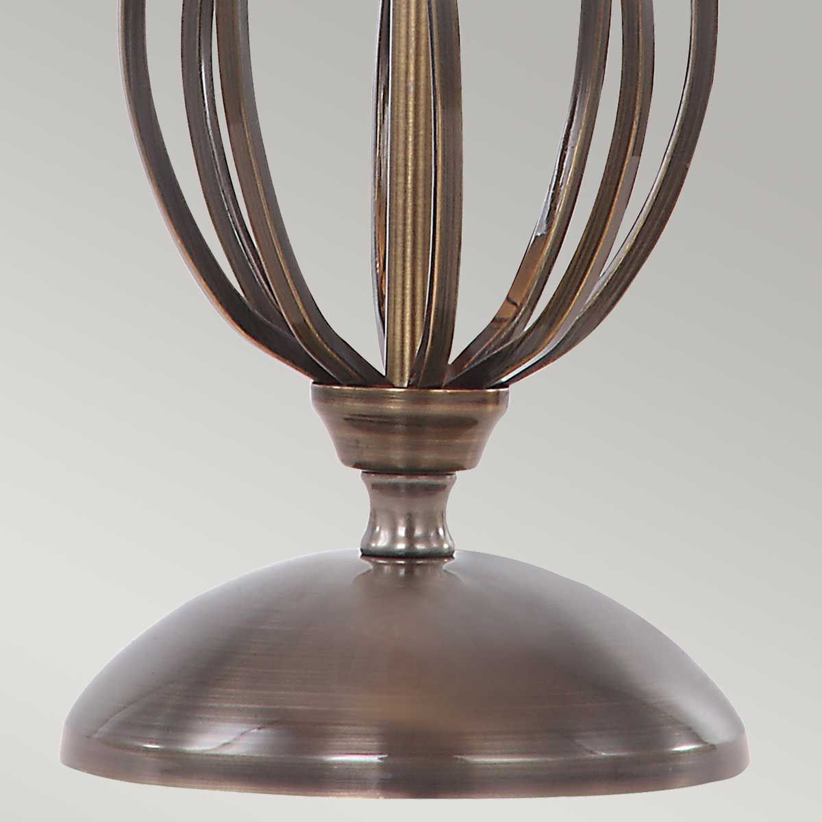 Artisan Light Table Lamp with Ivory Shade in Aged Brass