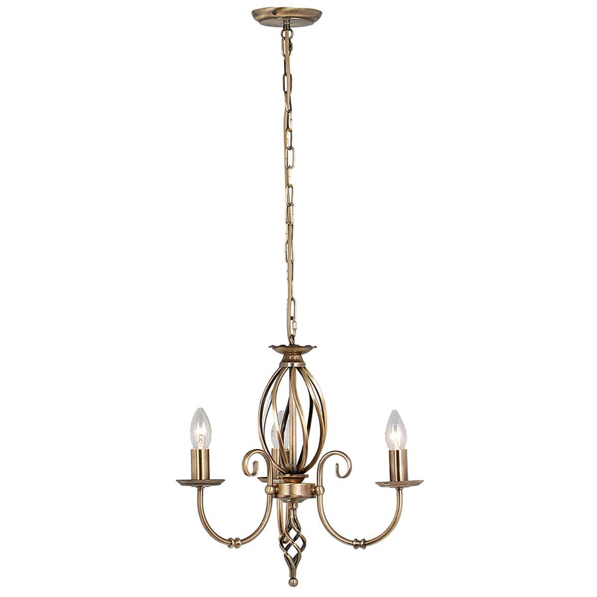 Artisan Light Chandelier in Aged Brass