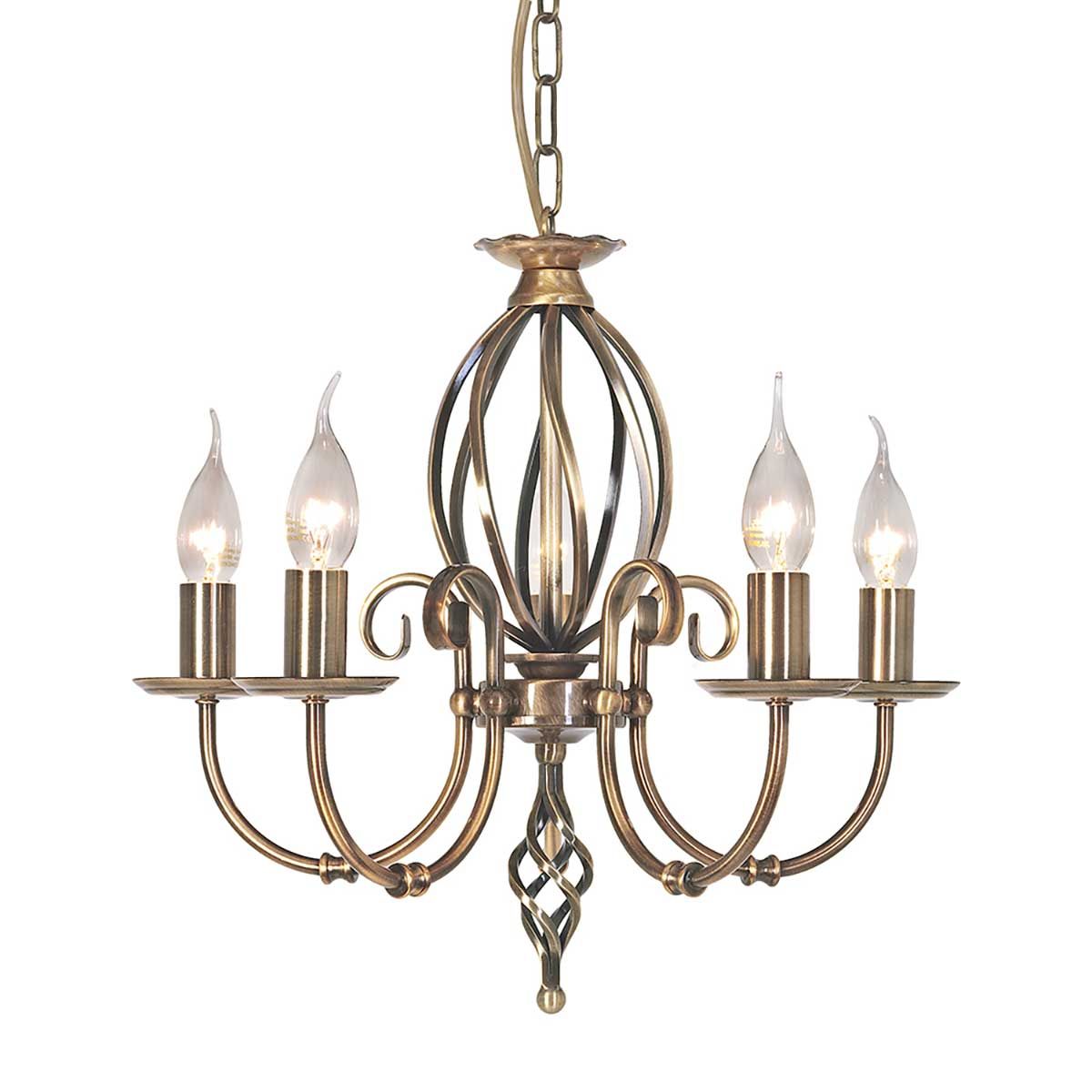 Artisan Light Chandelier in Aged Brass