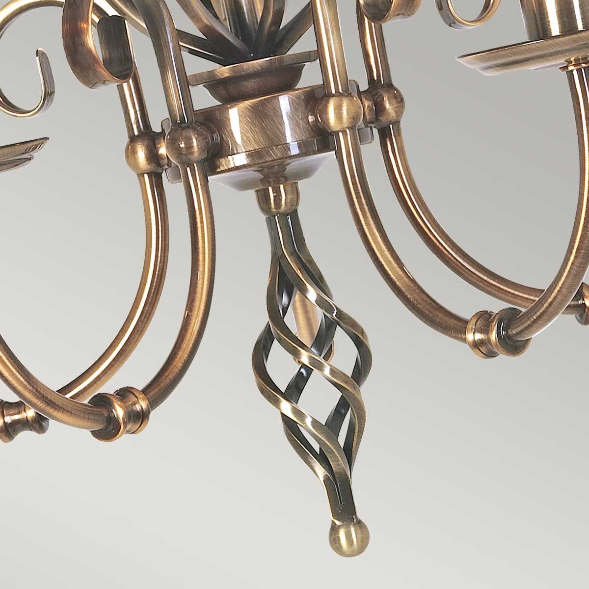 Artisan Light Chandelier in Aged Brass