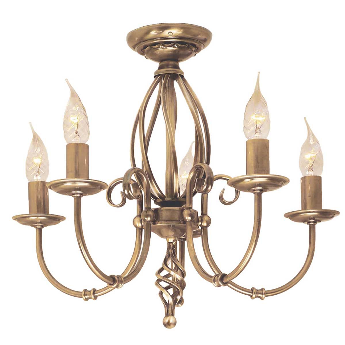 Artisan Light Chandelier in Aged Brass