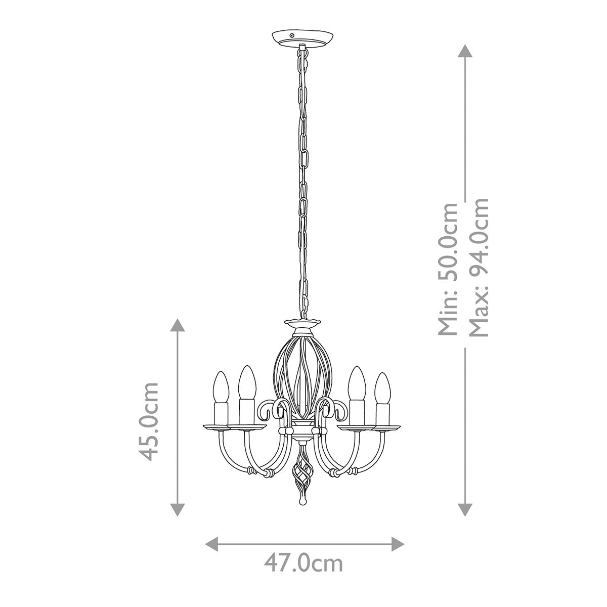 Artisan Light Chandelier in Black