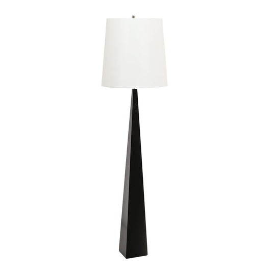 Ascent Light Floor Lamp with White Shade in Black