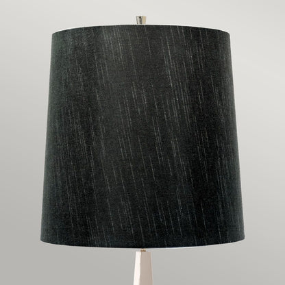 Ascent Light Floor Lamp with Black Shade in Polished Nickel