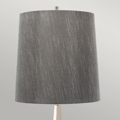 Ascent Light Floor Lamp with Dark Grey Shade in Polished Nickel