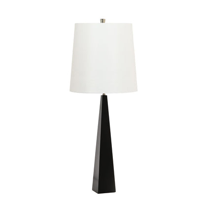 Ascent Light Table Lamp with White Shade in Black