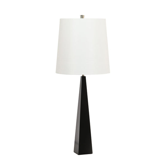 Ascent Light Table Lamp with White Shade in Black