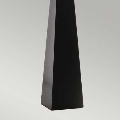 Ascent Light Table Lamp with White Shade in Black
