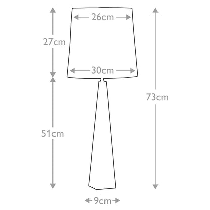 Ascent Light Table Lamp with White Shade in Black