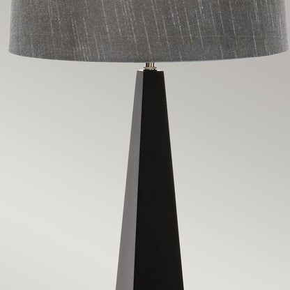 Ascent Light Table Lamp in Dark Grey Shade in Black